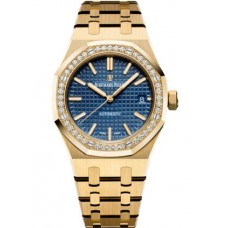 Audemars Piguet Royal Oak 15451 Selfwinding Yellow Gold Blue Watch