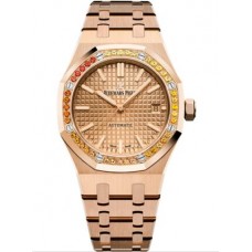 Audemars Piguet Royal Oak 15451 Selfwinding Pink Gold Pink Sapphire Watch
