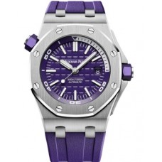 Replica Audemars Piguet Royal Oak Offshore Diver Stainless Steel Purple Watch