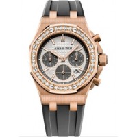 Replica Audemars Piguet Royal Oak OffShore 26231 Lady Chronograph Pink Gold Silver Diamond Watch