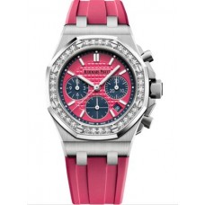Replica Audemars Piguet Royal Oak OffShore 26231 Lady Chronograph Stainless Steel Pink Diamond Watch