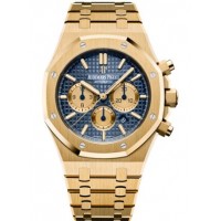 Audemars Piguet Royal Oak Chronograph 41 Yellow Gold Blue Bracelet Watch