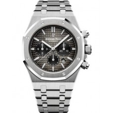 Audemars Piguet Royal Oak Chronograph 41 Platinum Smoked Slate Bracelet Watch