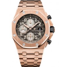 Replica Audemars Piguet Royal Oak Offshore 26470 Pink Gold Grey Bracelet Watch