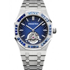 Audemars Piguet Royal Oak Ultra Thin Tourbillon Platinum Smoked Blue Evolutive Sapphire Watch
