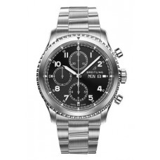Replica Breitling Navitimer 8 Chronograph Black Dial Steel Bracelet Watch A13314101B1A1