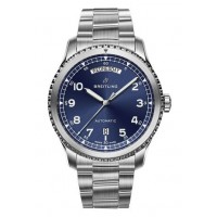 Replica Breitling Navitimer 8 Day & Date Blue Dial Bracelet Watch A45330101C1A1