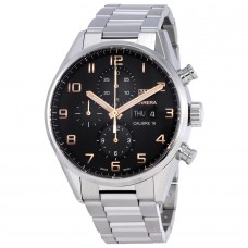 Replica Tag Heuer Carrera Black Dial Automatic Men's Chronograph Watch CV2A1AB.BA0738