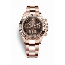 Replica Rolex Cosmograph Daytona 18ct Everose gold 116505 Chocolate Dial Watch m116505-0004