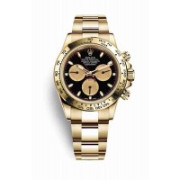 Replica Rolex Cosmograph Daytona 18 ct yellow gold 116508 Black champagne-colour Dial Watch m116508-0009