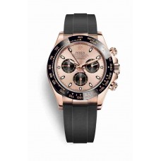 Replica Rolex Cosmograph Daytona 18 ct Everose gold 116515LN Pink black Dial Watch m116515ln-0013