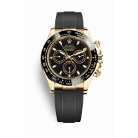 Replica Rolex Cosmograph Daytona 18 ct yellow gold 116518LN Black Dial Watch m116518ln-0035