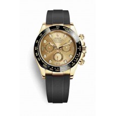 Replica Rolex Cosmograph Daytona 18 ct yellow gold 116518LN Champagne-colour set diamonds Dial Watch m116518ln-0036
