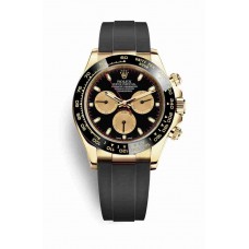Replica Rolex Cosmograph Daytona 18 ct yellow gold 116518LN Black champagne-colour Dial Watch m116518ln-0039