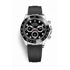 Replica Rolex Cosmograph Daytona 18 ct white gold 116519LN Black set diamonds Dial Watch m116519ln-0022