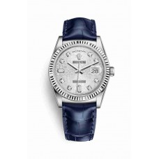 Replica Rolex Day-Date 36 18 ct white gold 118139 Silver Jubilee design set diamonds Dial Watch m118139-0092