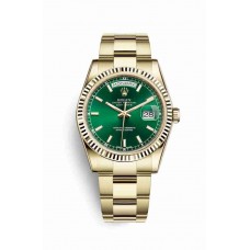 Replica Rolex Day-Date 36 18 ct yellow gold 118238 Green Dial Watch m118238-0433