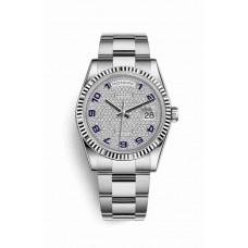 Replica Rolex Day-Date 36 18 ct white gold 118239 Diamond-paved Dial Watch m118239-0311