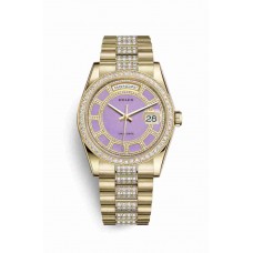 Replica Rolex Day-Date 36 18 ct yellow gold 118348 Carousel of lavender jade Dial Watch m118348-0195