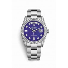 Replica Rolex Day-Date 36 18 ct white gold lugs set diamonds 118389 Lapis Lazuli set diamonds Dial Watch m118389-0086