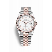 Replica Rolex Datejust 36 Everose Rolesor Oystersteel 18 ct Everose gold 126231 White Dial Watch m126231-0015