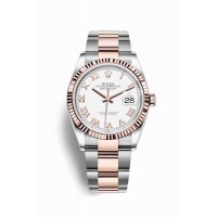 Replica Rolex Datejust 36 Everose Rolesor Oystersteel 18 ct Everose gold 126231 White Dial Watch m126231-0016