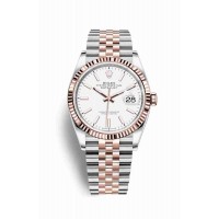 Replica Rolex Datejust 36 Everose Rolesor Oystersteel 18 ct Everose gold 126231 White Dial Watch m126231-0017