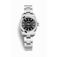 Replica Rolex Oyster Perpetual 26 Oystersteel 176200 Black Dial Watch m176200-0017