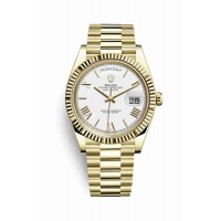 Replica Rolex Day-Date 40 18 ct yellow gold 228238 White Dial Watch m228238-0042