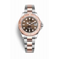 Replica Rolex Yacht-Master 37 Everose Rolesor Oystersteel 18 ct Everose gold 268621 Chocolate Dial Watch m268621-0003