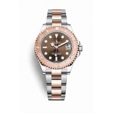 Replica Rolex Yacht-Master 37 Everose Rolesor Oystersteel 18 ct Everose gold 268621 Chocolate Dial Watch m268621-0003