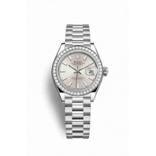 Replica Rolex Datejust 28 Platinum 279136RBR Silver Dial Watch m279136rbr-0006