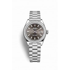 Replica Rolex Datejust 28 Platinum 279136RBR Dark grey Dial Watch m279136rbr-0009