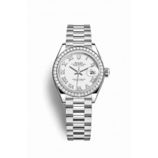 Replica Rolex Datejust 28 Platinum 279136RBR White Dial Watch m279136rbr-0013