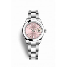 Replica Rolex Datejust 28 Oystersteel 279160 Pink Dial Watch m279160-0002