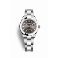 Replica Rolex Datejust 28 Oystersteel 279160 Dark grey Dial Watch m279160-0010