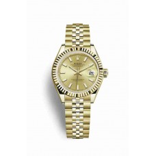 Replica Rolex Datejust 28 18 ct yellow gold 279178 Champagne-colour Dial Watch m279178-0003