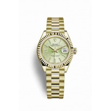 Replica Rolex Datejust 28 18 ct yellow gold 279178 Linden set diamonds Dial Watch m279178-0007
