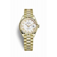Replica Rolex Datejust 28 18 ct yellow gold 279178 White Dial Watch m279178-0029