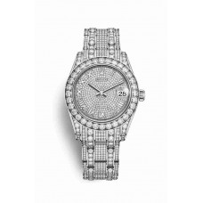 Replica Rolex Pearlmaster 34 18 ct white gold lugs set diamonds 81409RBR Diamond-paved Dial Watch m81409rbr-0001