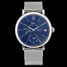 Replica IWC Portofino Hand-Wound Eight Days Manual-winding Blue Dial Men watch IW510116