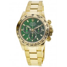 Rolex Cosmograph Daytona John Mayer 18kt Yellow Gold Green Dial Men's Replica Watch 116508-0013