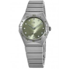 Omega Constellation Quartz 28 MM Green Diamond Dial Steel Women's Replica Watch 131.10.28.60.60.001