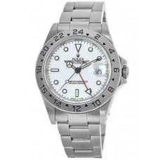 Rolex Explorer ll White Dial Steel Band Holes Men's Replica Watch 16570-White-PO