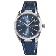 Omega Seamaster Aqua Terra 150m Master Co-Axial Blue Dial Rubber Strap Men's Replica Watch 220.12.41.21.03.001