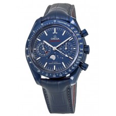 Omega Speedmaster Moonphase Co-Axial Master Chronometer Chronograph Blue Side Of The Moon Men's Replica Watch 304.93.44.52.03.001