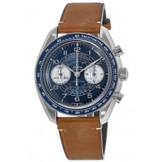 Omega Speedmaster Chronoscope Co-Axial Master Chronometer Chronograph 43 mm Blue Dial Leather Strap Men's Replica Watch 329.32.43.51.03.001