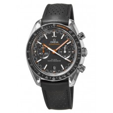 Omega Speedmaster Racing Chronometer Black Chronograph Dial Leather Strap Men's Replica Watch 329.32.44.51.01.001