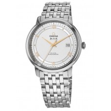 Omega De Ville Prestige Co-Axial 39.5mm Chronometer Silver Dial Steel Men's Replica Watch 424.10.40.20.02.002