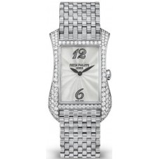 Patek Philippe Gondolo Mother of Pearl Dial Diamond White Gold Women's Replica Watch 4972/1G-001